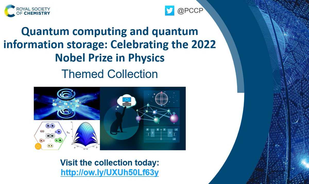 PCCP's tweet photo. Check out the new RSC themed collection celebrating the 2022 #NobelPrize in Physics, which was awarded to Alain Aspect, John F. Clauser and Anton Zeilinger, for pioneering quantum information science! #NobelPrize2022

Read it here:

👉 https://t.co/6O2lEtQCOB 👈 https://t.co/NkfywvLWw6