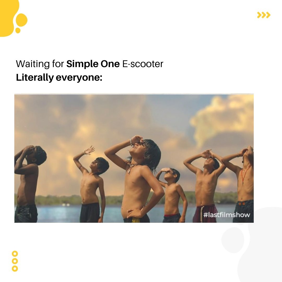 EVIndiaonline's tweet photo. Bengaluru-based Simple Energy has delayed the delivery of its flagship electric scooter, the Simple One, until the first quarter of 2023.
#evmemes #memes #evindia #simpleone #simpleonescooter #simpleenergy #greenenergy #greenmobility #chhelloshow https://t.co/eJLem0yLyY