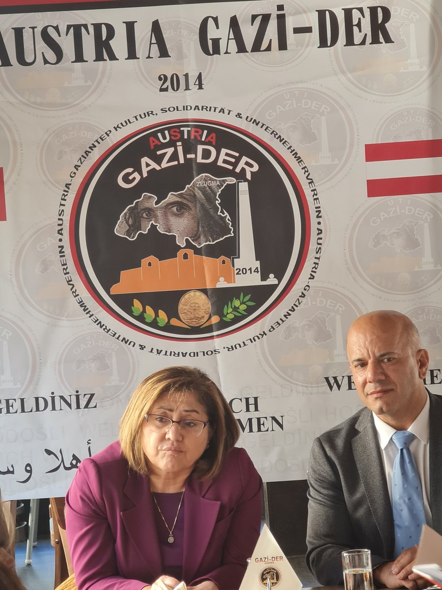 Gundemavusturya's tweet image. #Gaziantep Büyükşehir Belediye Başkanı Fatma Şahin resmi temaslar için bulunduğu Viyana'da Kısa adı Gazi Der (Gaziantepliler Kültur Derneği) ile buluşarak istişarelerde bulundu