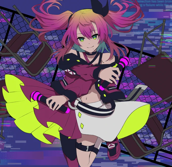 【告知】harevutai所属のヴァーチャルシンガーのmai.様()の『 #バグ 』カバー曲のイラストと動画を担当させて頂きました!高い音もクリアですごく上手なので是非動画の方チェックしてみてください動画はこちら   
