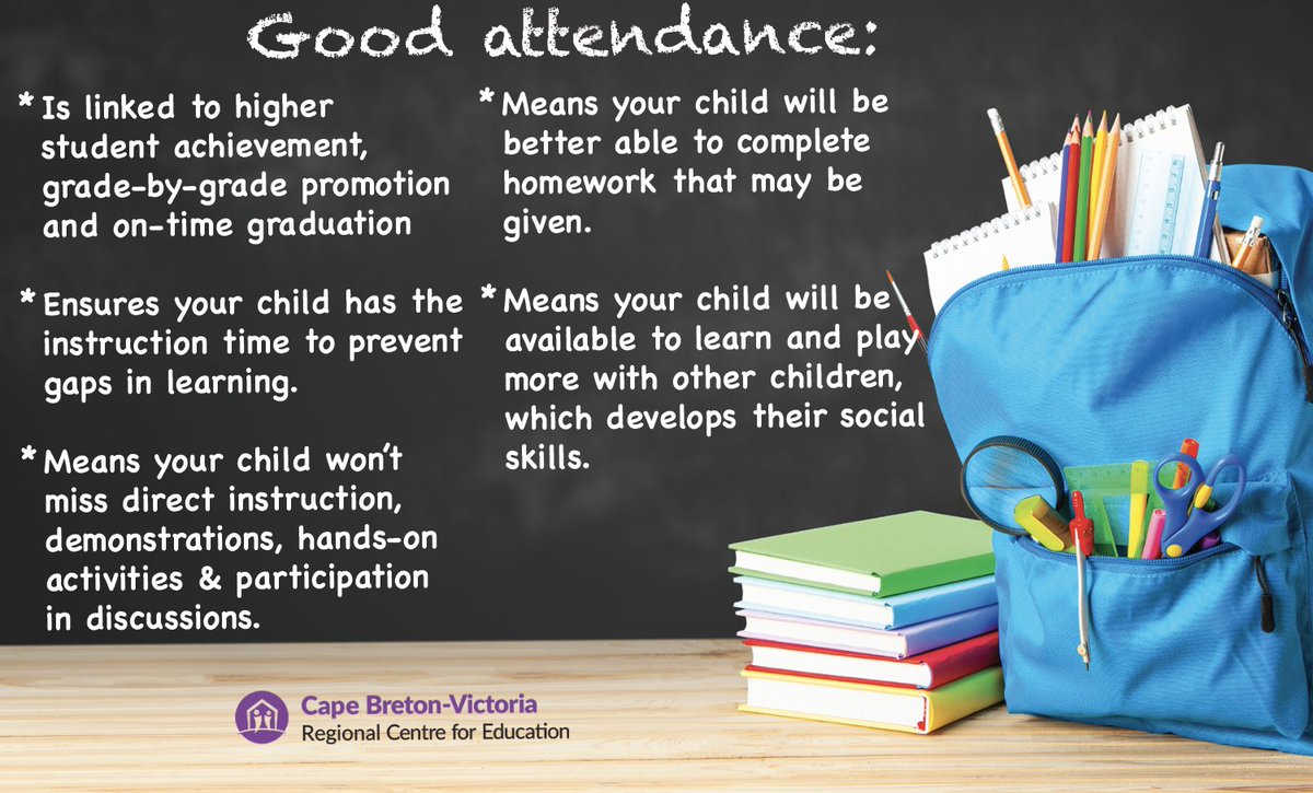 CBVRCE_NS's tweet photo. At CBVRCE, we’re committed to helping your child(ren) develop good attendance. Contact your child(ren)’s school to find out more.
#SchoolEveryDayCBVRCE https://t.co/nz9EqrWiqj