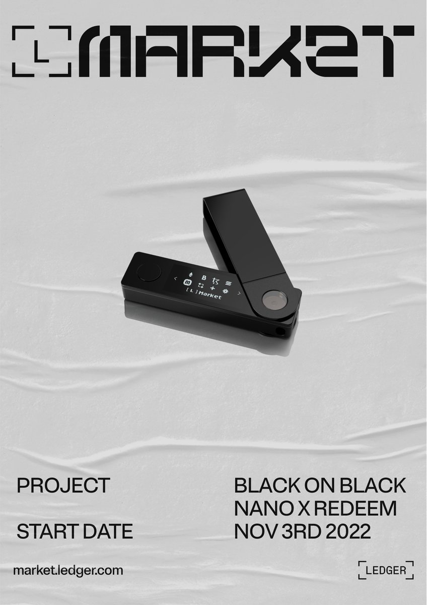 Happy airdrop day for the [ L ] Market - Black-on-Black Nano X NFT!

[ L ] Market Pass holders - your redemption tokens have been airdropped to you.

Each token can be used to redeem one limited edition Black-on-Black Nano X starting November 3rd.