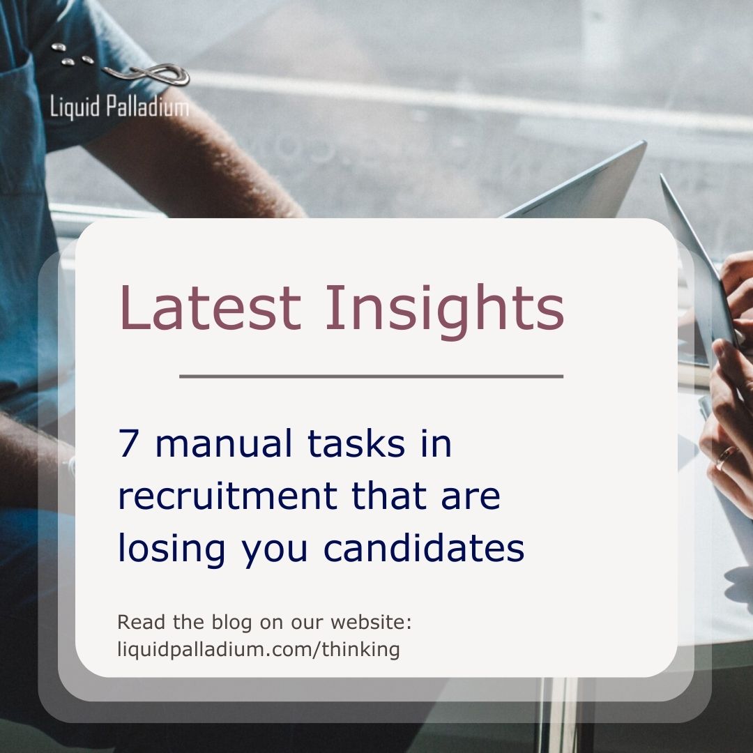 LiquidPalladium's tweet photo. In a talent short market, your recruiters should focus on the higher value parts of their job for your business to succeed and grow. Here are some manual tasks that could be letting candidates fall through the cracks.  Read the blog: https://t.co/SMTXIWDa2A #RecruitmentTechnology https://t.co/nJ9rmCfAfy
