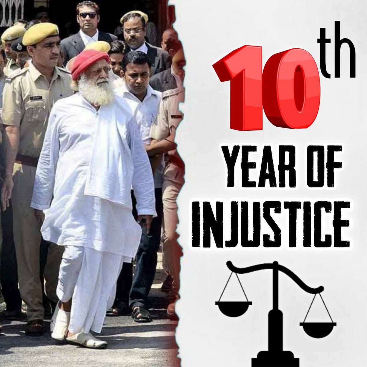 RPBARODA's tweet photo. #10thYearOfInjustice
Sant Shri Asharamji Bapu 10 साल से निराधार झूठे केस में षडयंत्र के तहत फसाया गया है।
Justice Delayed Justice Denied 
Nyay Kab Milega ? ��े यक्ष प्रश्न सभी न्याय प्रेमी जनता के मनमे है। https://t.co/CUrqCZjA5T