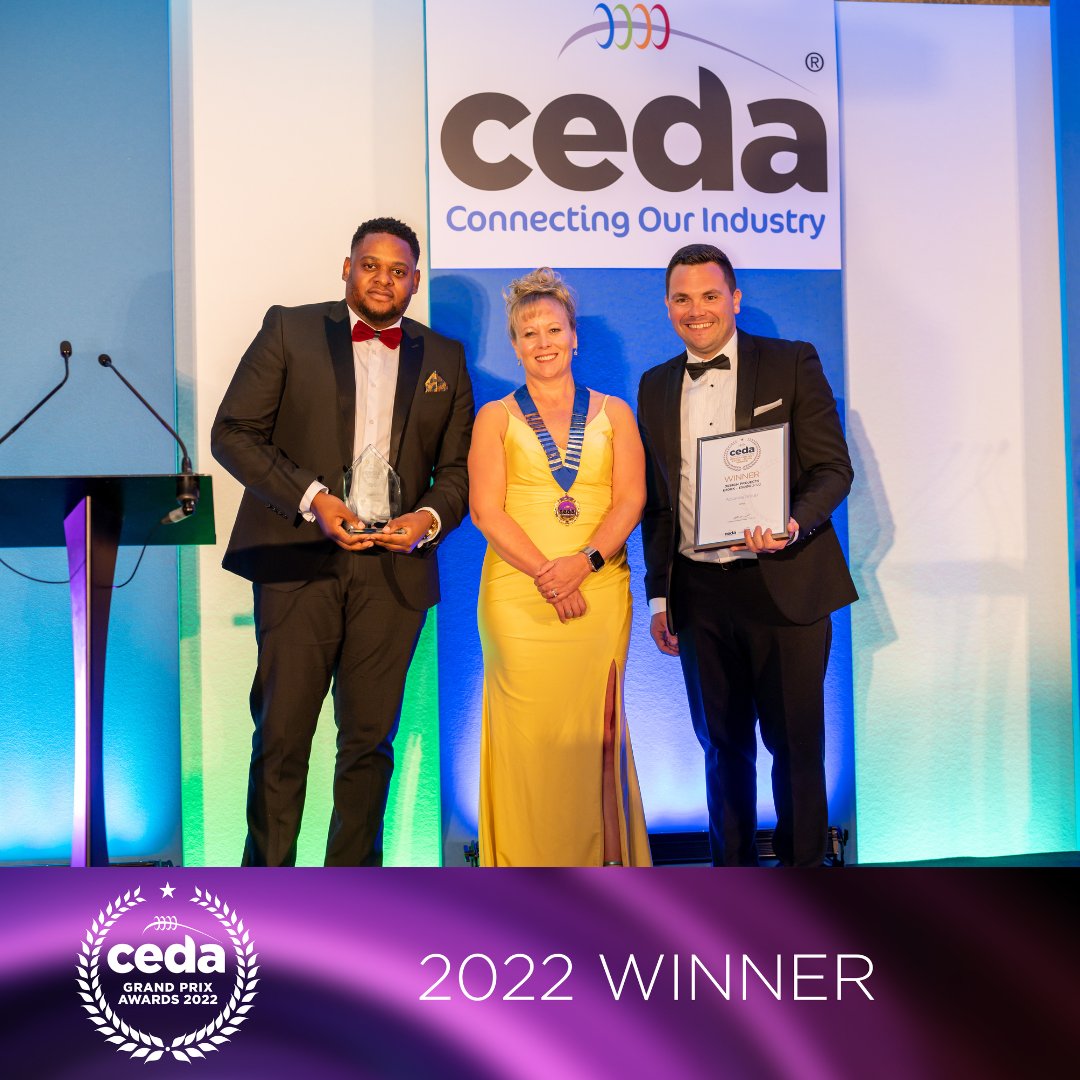 CEDAUK's tweet photo. More lovely memories of the Grand Prix Awards Dinner 2022!
Congratulations to @AdvanceGrp, winner of the Design Project £200K - £500K Award for their project at Jeru.
#cedaConference22 #GrandPrixAwards22 https://t.co/ScZQTagGPK
