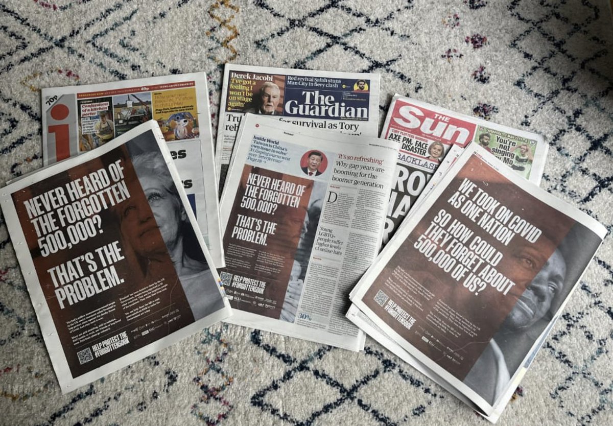 dnsandnick's tweet photo. All kicked off with national press ads early this week. The Times caught wind of the campaign and did an article on it. We got a feature on BBC breakfast too. More to come as we ramp up the noise and the pressure on the government to act on the #forgotten500k https://t.co/JKukCLgpig