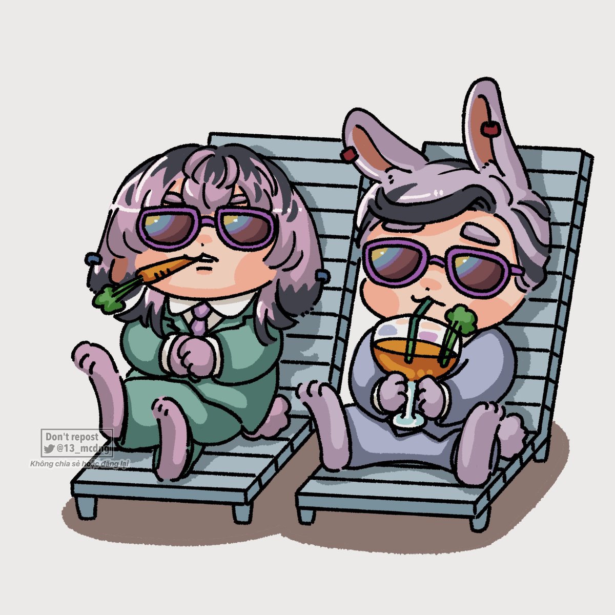 carrot animal ears sunglasses rabbit ears drinking straw sitting necktie  illustration images