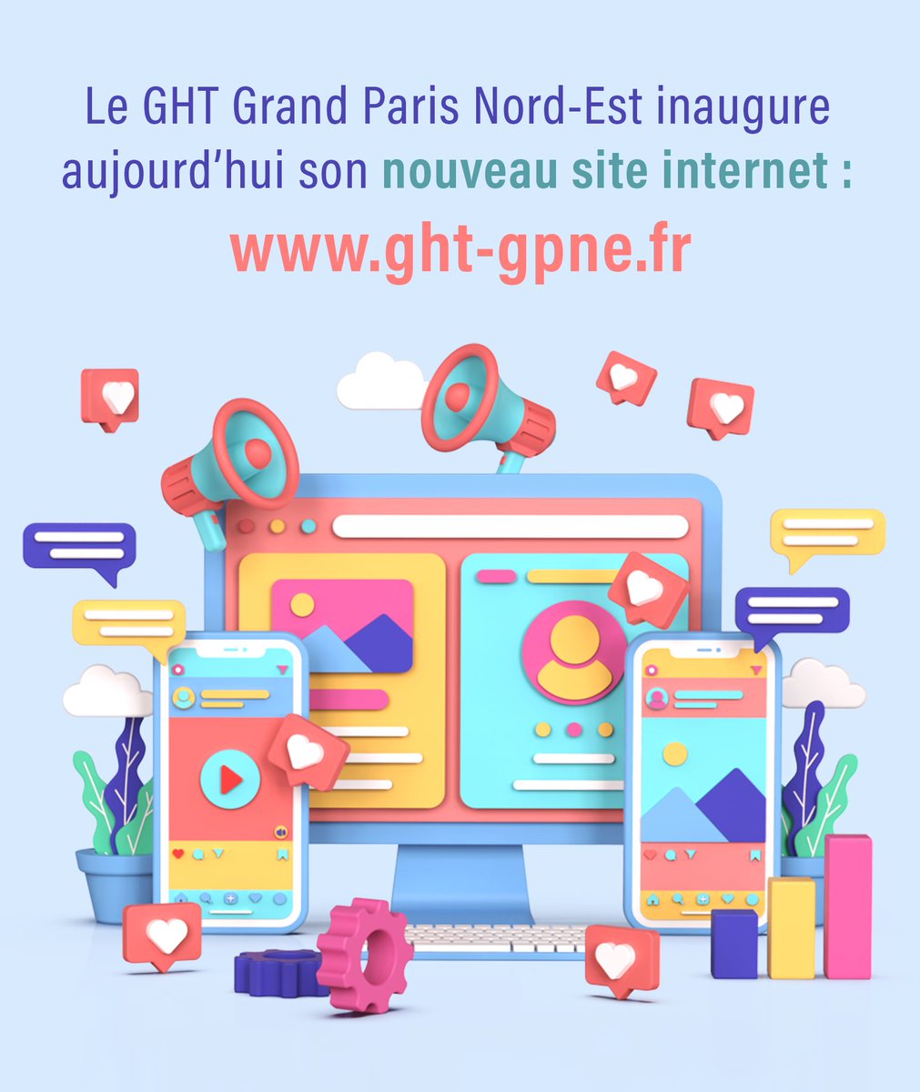 🔵 [Lancement site internet GHT]

C'est avec un grand plaisir que nous vous annonçons l'ouverture du tout nouveau site internet du <a href="/ght_gpne/">GHT Grand Paris Nord-Est</a> .

Découvrez-le dès maintenant en cliquant ci-dessous !⤵

 ➤ ght-gpne.fr