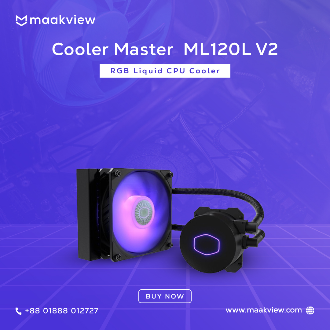 maakviewltd's tweet photo. Cooler Master MasterLiquid ML120L V2 RGB Liquid CPU Cooler

◼️ Reinforced Sealing for Anti-Leaking Prevention
◼️ New Generation Dual Chamber Pump
◼️ Enlarged Surface Area on Radiator
◼️ New SickleFlow 120 RGB

🛒 Order Link - https://t.co/4ME33cjiEo https://t.co/70suwB6iF0