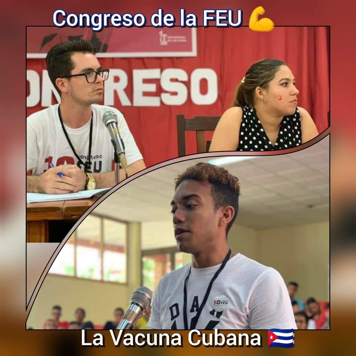 Vacuna_Cubana's tweet photo. Cuando una organización logra mantener su fuerza, su prestigio y el empuje durante tantos años es que ha transitado por el buen camino. La #FEU celebra su Congreso y es tangible que se mantiene como referente de los universitarios cubanos.  #CubaViveYTrabaja #Cuba https://t.co/sZdAWqmNm2