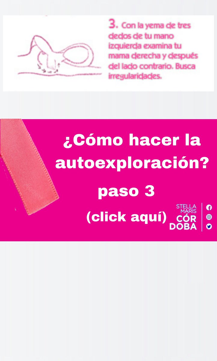 stellamcordoba1's tweet photo. 19 de octubre | Día Mundial de la lucha contra el Cáncer de Mama 💗
#Autoexplorarte una vez al mes, es la mejor manera de prevenirlo.
#CancerDeMama
#OctubreRosa https://t.co/YGCbUwIf6p