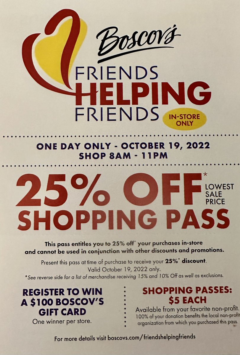 nellabom's tweet photo. TODAY! Shop @Boscovs  in Colonial Park HBG: Spend $5 to support @DauphinCoCASA and get a 25% One-Day Shopping Pass! Help us advocate for local #fosterkids and #ChangeTheirStory! 💙 TY https://t.co/XFfsah178a