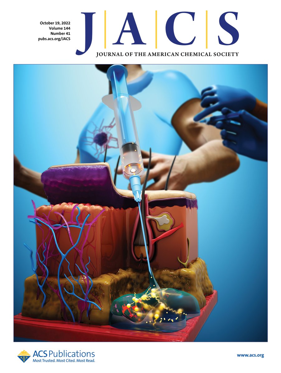 Double whammy! Very happy our work on the SC administration of polymer prodrugs made the front cover of @J_A_C_S !! 🥳 #MyACSCover [👩‍🎨@Ella_Maru ] @umr8612 @NTsapis @tanguyboissenot @EbrahimNada09 @PietersGregory1 👉 More about the cover: pubs.acs.org/toc/jacsat/144…