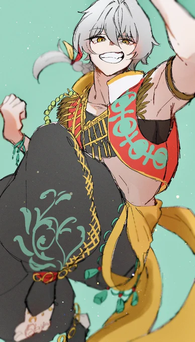 フォロワーの推しを描いたやつです牙崎君です。ミリしらなんで細かいとこは許してクレメンス... 