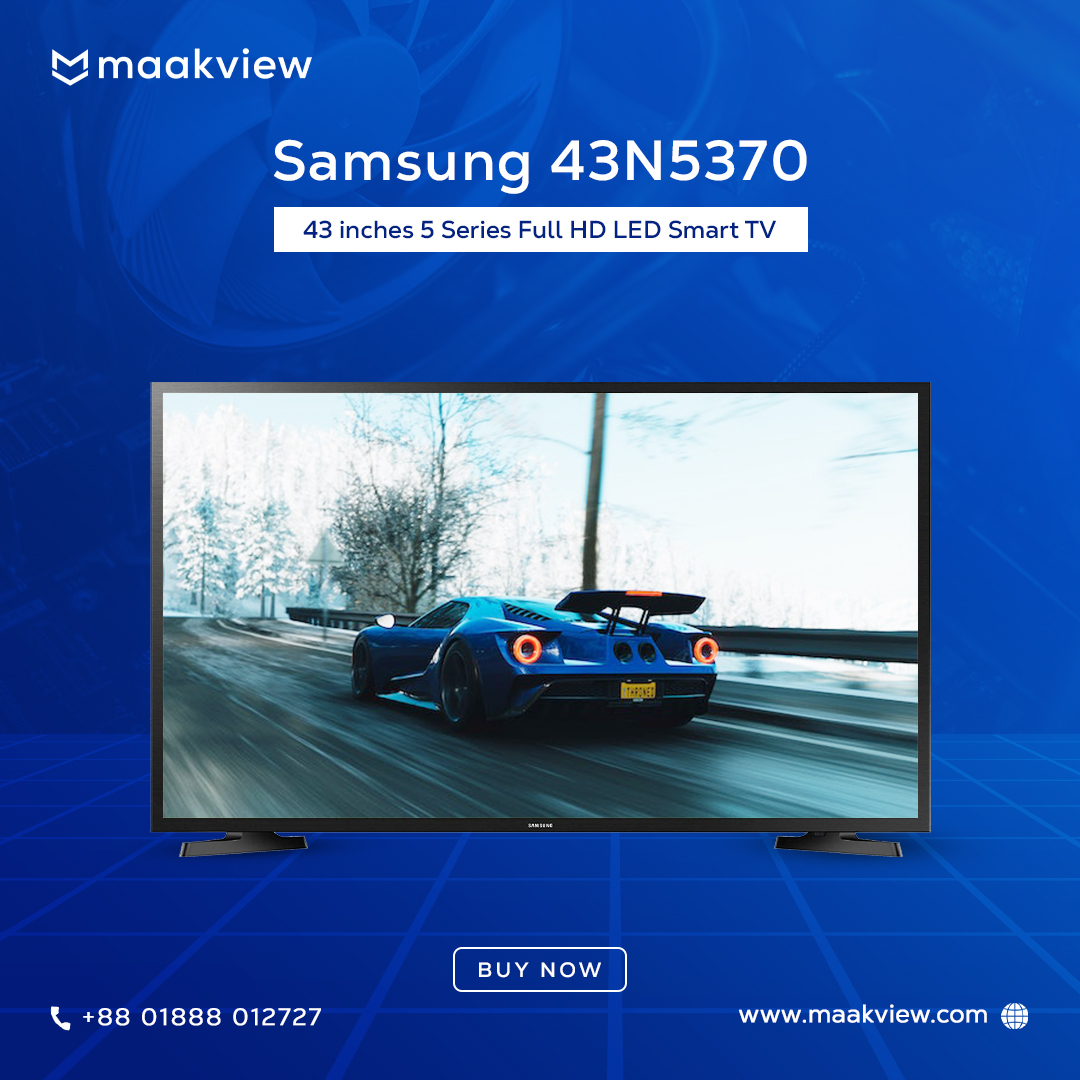 maakviewltd's tweet photo. Samsung 43N5370 43 inches 5 Series Full HD LED Smart TV

🎯 Highlights :

◼️ Brand: Samsung
◼️ Model: UA43N5370AU
◼️ Model Name: 5 Series
◼️ 43 inch
◼️ Operating System: Tizen

🛒 Order Link - https://t.co/kWmi4uDLl5

#bdshop #shopping #Onlineshopping https://t.co/Lm9ewTnbpB