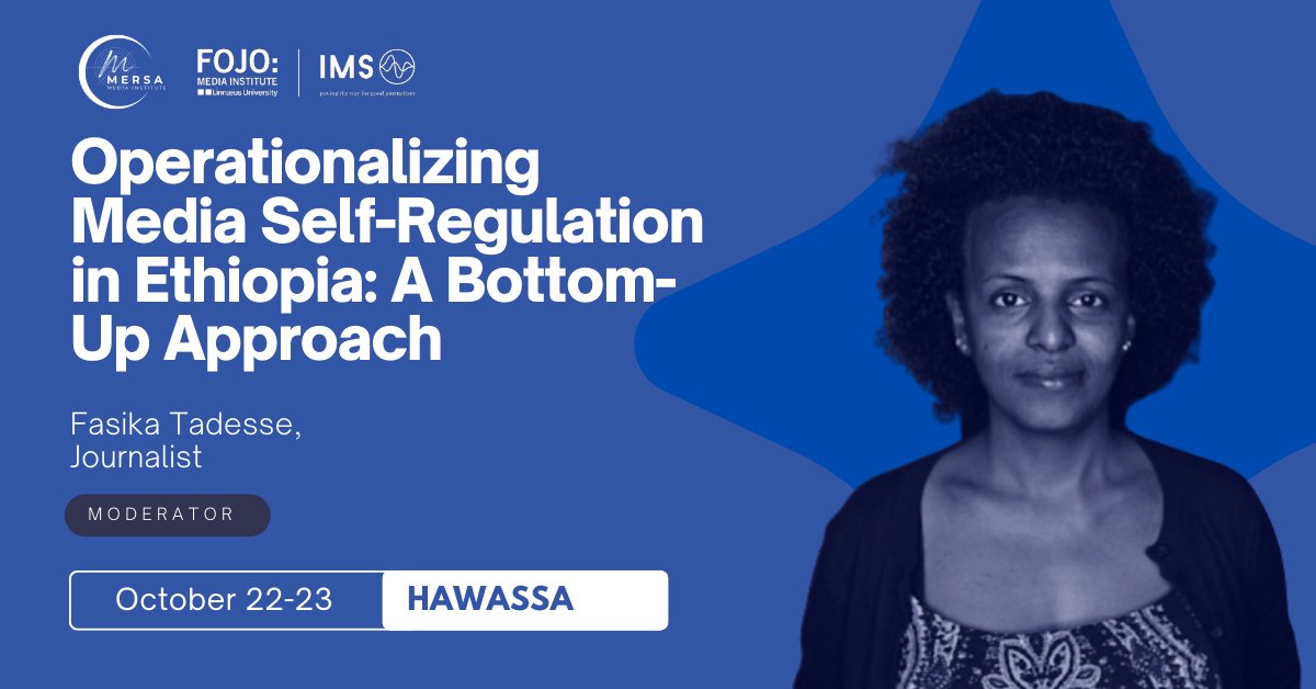MediaMersa's tweet photo. Meet our moderator Fasika. She is a journalist and editor with experience working in the media production industry. Skilled in journalism, leadership, storytelling, editing, and organizational development. @FasikaTade @IMSforfreemedia @FojoIms @fojo_int #ETMediaTrust https://t.co/ToNsTV3Soo