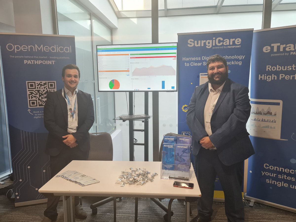 OpenMedicalLtd's tweet photo. Today we are exhibiting at the @NOAOrthopaedics Conference!

Make sure you come by our stand to find out how our market-leading platform Pathpoint® can streamline your #Trauma &amp; #Orthopaedics department.

#etrauma #pathpoint #orthotwitter #digitalhealth #nhs #NOACONF22 https://t.co/lNIvkx8FBY