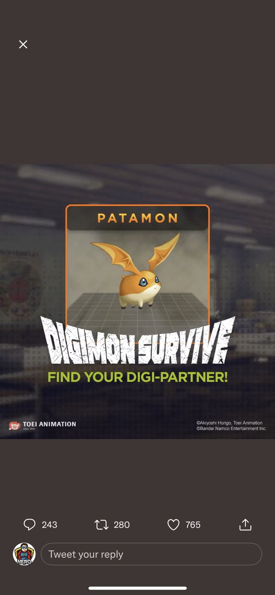 AlsoKnownAsHero's tweet photo. @digimon_games I’ll take it! Lol https://t.co/3K4s7YxgdL