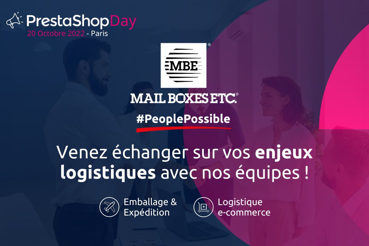 MBEFrance's tweet image. Comment aborder vos enjeux logistique e-commerce ?
Retrouvez-nous demain au PrestaShop Day pour en parler !
Inscrivez-vous : fal.cn/3sRri
#ecommerce #logistique #shipping #mbefrance