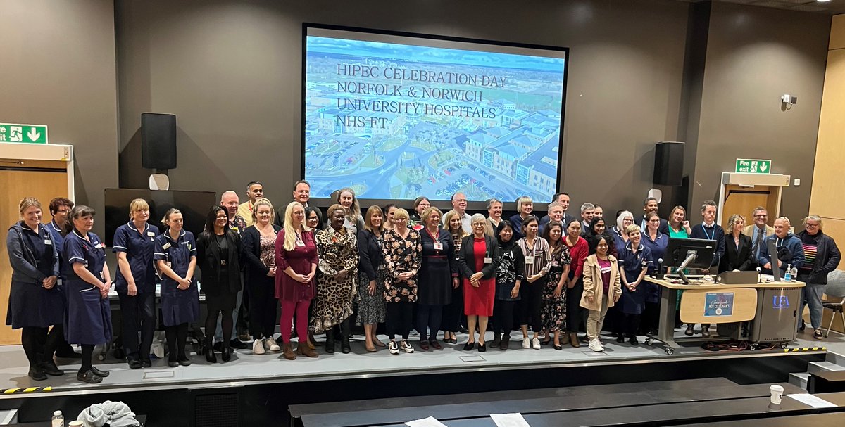 Two years ago we started the UK’s first gynaeoncology hyperthermic intraperitoneal chemotherapy (HIPEC) programme and the only colorectal HIPEC programme in the East of England. 

We recently celebrated its success: nnuh.nhs.uk/news/hipec-pro…