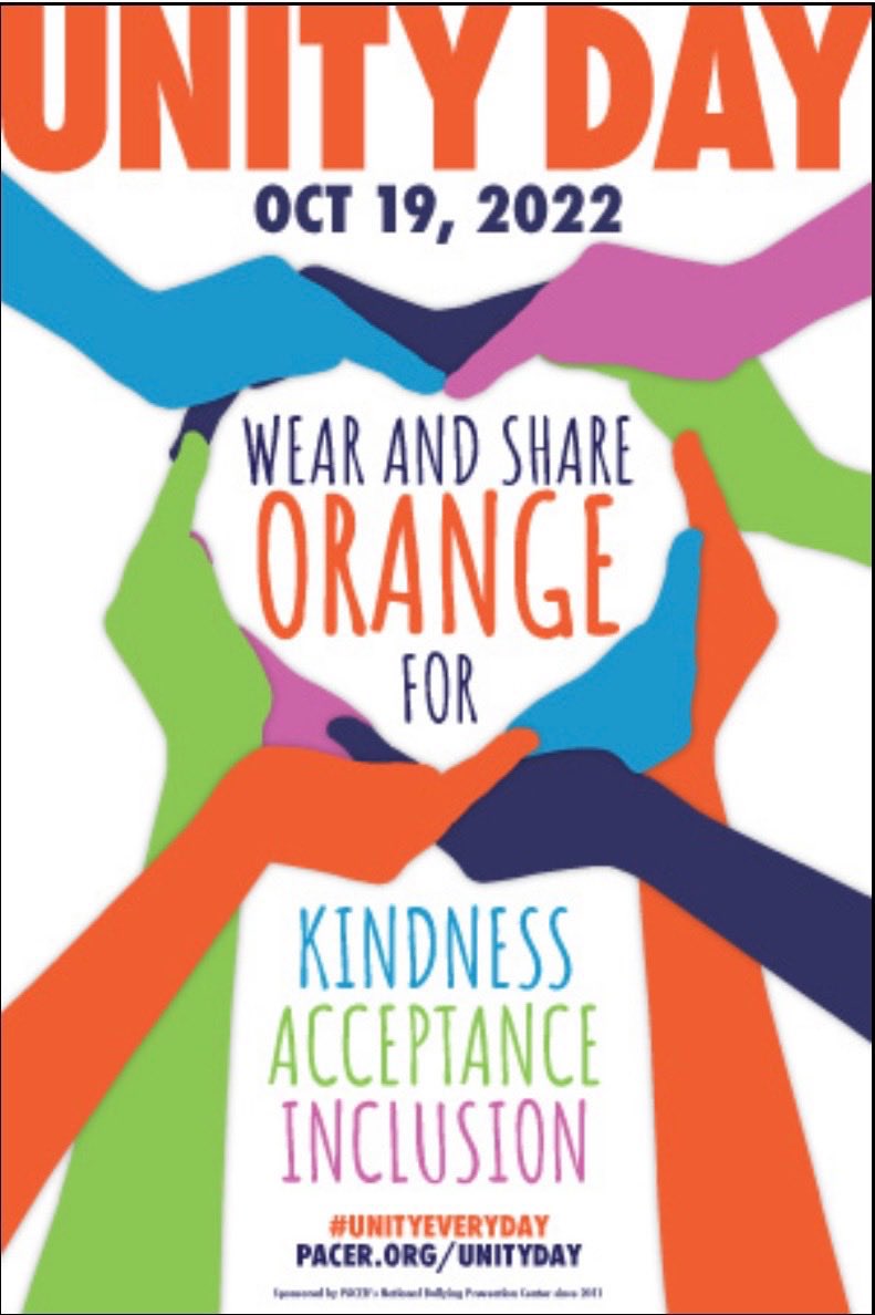 woodneisd's tweet photo. Remember to wear your ORANGE
today for kindness, acceptance and inclusion! #wranglernation #rootedwood #bebetter https://t.co/p7M1fQz05L