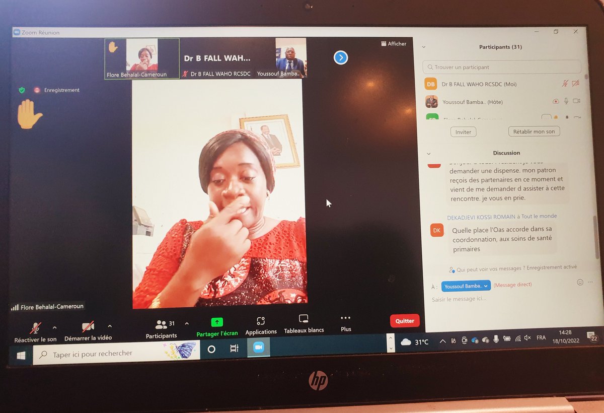 OOASWAHO's tweet photo. #Engagingmedia
@OoasWaho's DG animated a webinar with the African Media Network for Health and Environment Promotion (#REMAPSEN) on WAHO's missions, actions, challenges and perspectives.
@BeninDiplomatie
@Ecowas_cdc
@ecowas_cedeao https://t.co/6m73u1MXgw