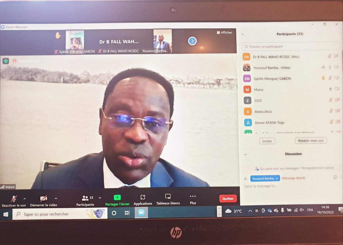OOASWAHO's tweet photo. #Engagingmedia
@OoasWaho's DG animated a webinar with the African Media Network for Health and Environment Promotion (#REMAPSEN) on WAHO's missions, actions, challenges and perspectives.
@BeninDiplomatie
@Ecowas_cdc
@ecowas_cedeao https://t.co/6m73u1MXgw