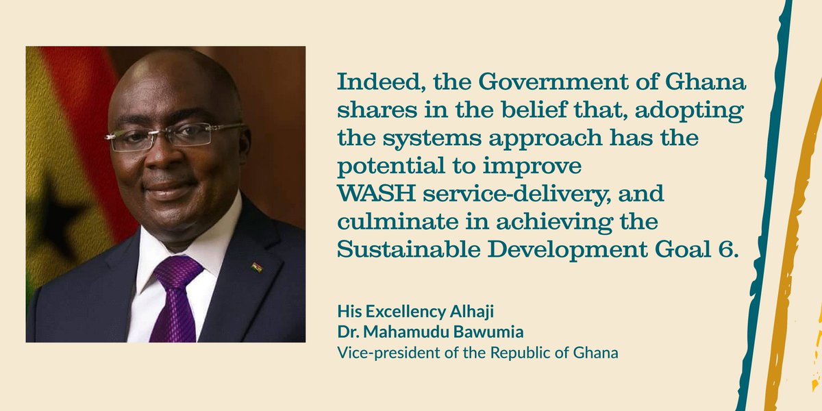 Honoured to have His Excellency Alhaji Dr. Mahamudu Bawumia Vice-President of <a href="/ghanagov/">Ghana Government</a> at the Opening Ceremony of #AllsystemsgoAfrica. 

Safe #drinkingwater, #sanitation &amp; hygiene are #HumanRights &amp; access to them can only be achieved &amp; sustained with a systems approach.