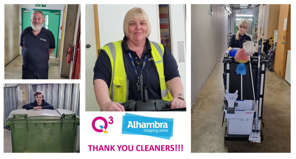 q3_services's tweet photo. On #thankyourcleanerday we recognise the #dedication and sheer #hardwork our #cleaning #teams put in every day to make workplaces and #retail spaces safe and welcoming! Thank you to all those at the @AlhambraCentre in Barnsley. #TYCD https://t.co/Yg6A61czJc