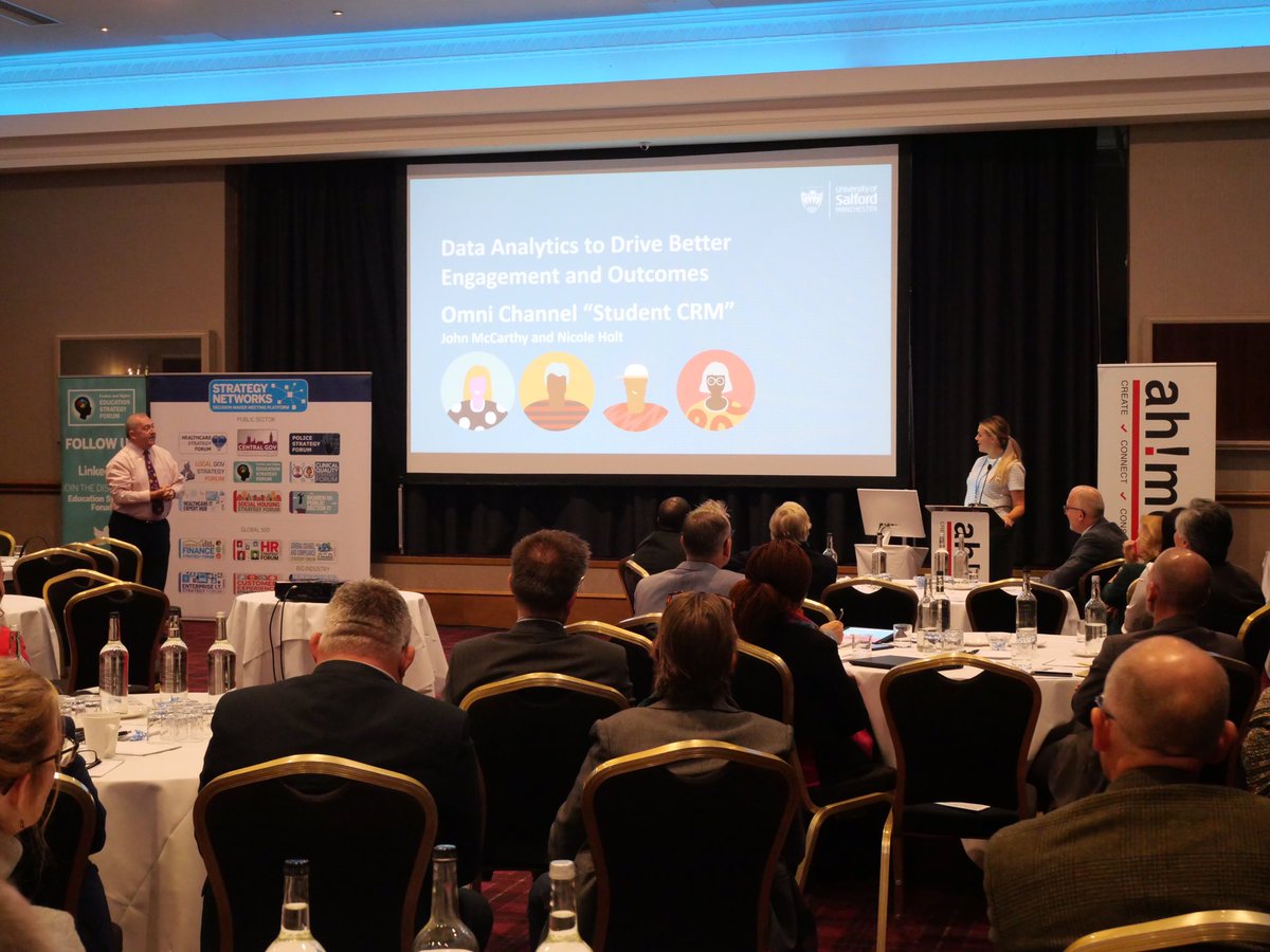 EduStratForum's tweet photo. Day 2 of the Education Strategy Forum comes to an end with closing keynote from John McCarthy and Nicole Holt from the University of Salford. In their presentation they explore how data analytics can be used to drive better engagement and outcomes.
#EducationSF #dataanalytics https://t.co/TMt5qycMeC