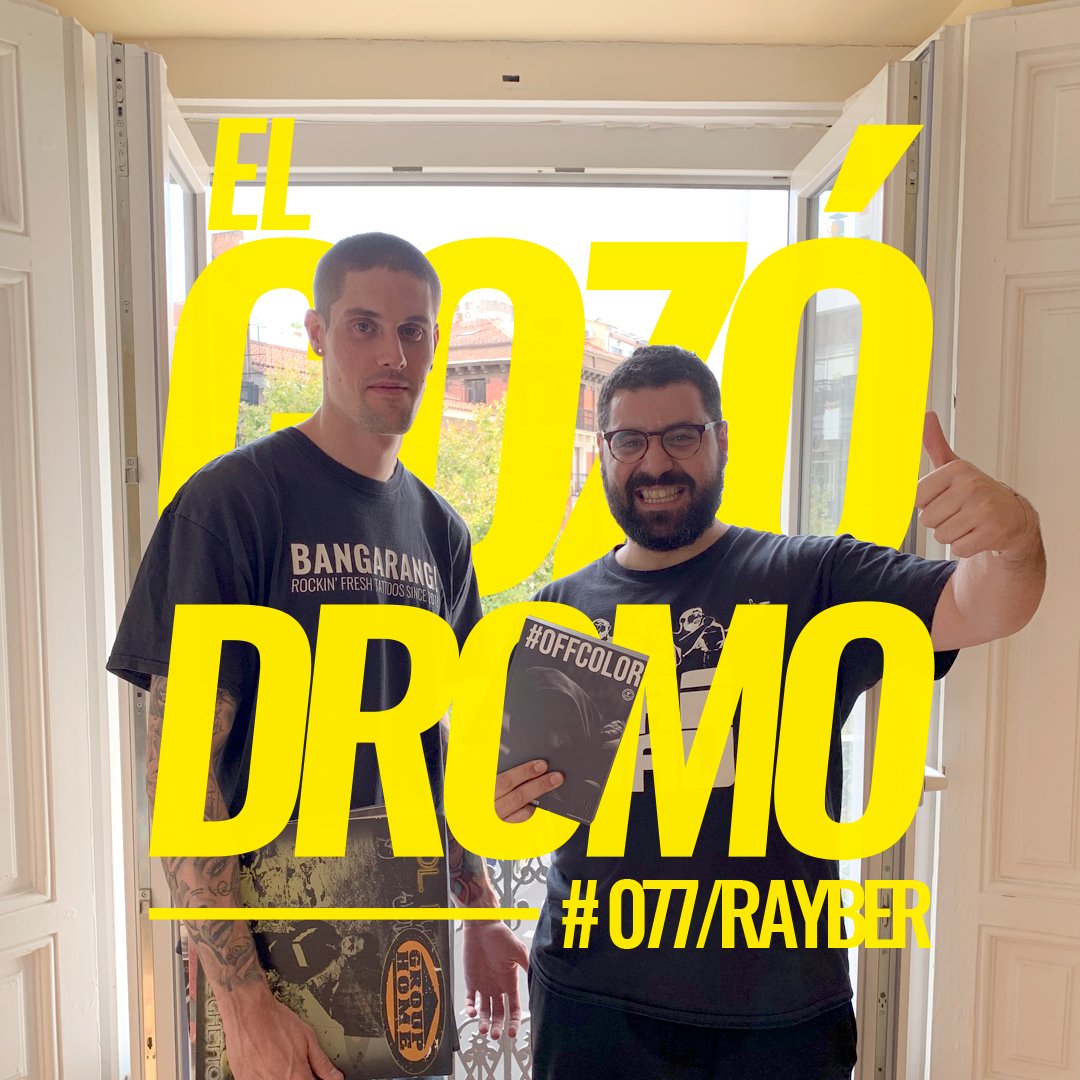 solo_gozar's tweet photo. Ya está disponible nuestra charla con @4Rayber en El Gozódromo. Hablamos de su libro #OFFCOLOR, de rap y ponemos joyas en vinilo https://t.co/Tx863De09V https://t.co/m4n4AonCFf
