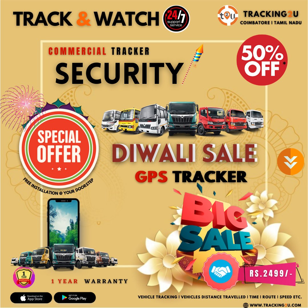 Tracking2u1's tweet photo. Smart way toTrack your #vehicle !!!
GPS vehicle tracking system All Over India
PH: 9629126644 
Visit https://t.co/dtiO6LWq0Y
#vehicletrackingsystem #festival #gps #tracker #india #coimbatore #india #cbe   #TN #vehiclecctv #GPS #Diwali #diwalisale https://t.co/rD9ZoZWN0x