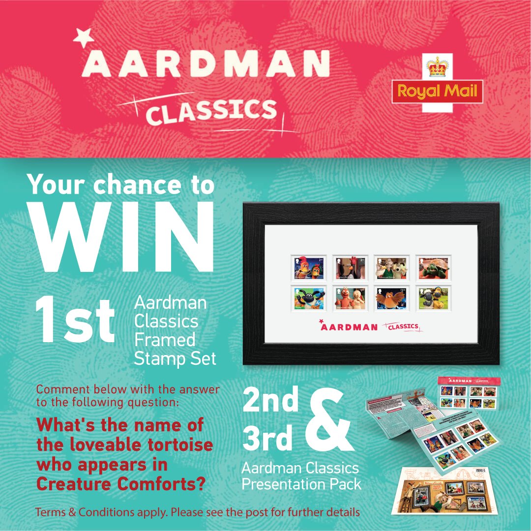 Your chance to WIN some Aardman Classics goodies!

Like + RT + comment with the correct answer to the question below by 11:59pm on 26/10/2022: 

What's the name of the loveable tortoise who appears in Creature Comforts?
 
18+ UK only - Ts &amp; Cs apply: ms.spr.ly/6014d37au