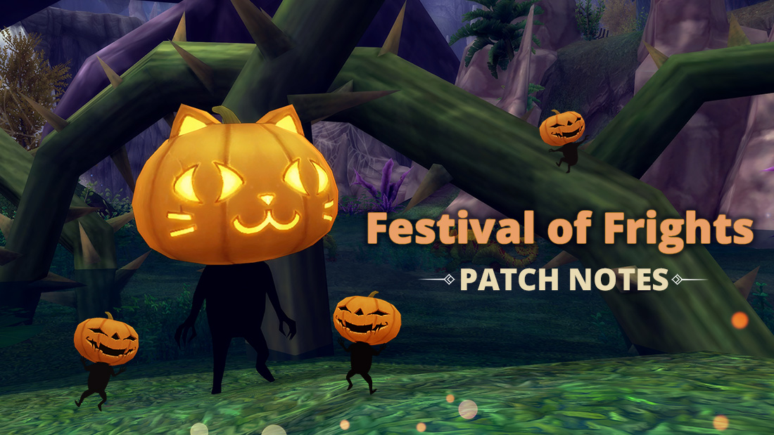Envoy! Things are getting frightfully terrifying around here! ☠️

Get into the spirit of spookiness with our '𝗙𝗲𝘀𝘁𝗶𝘃𝗮𝗹 𝗼𝗳 𝗙𝗿𝗶𝗴𝗵𝘁𝘀' Patch! 👻 New horrors, monsters, events, and more to discover! 🧛

📌 Read the Patch Notes here:
bit.ly/FestivalOfFrig…

#mmorpg