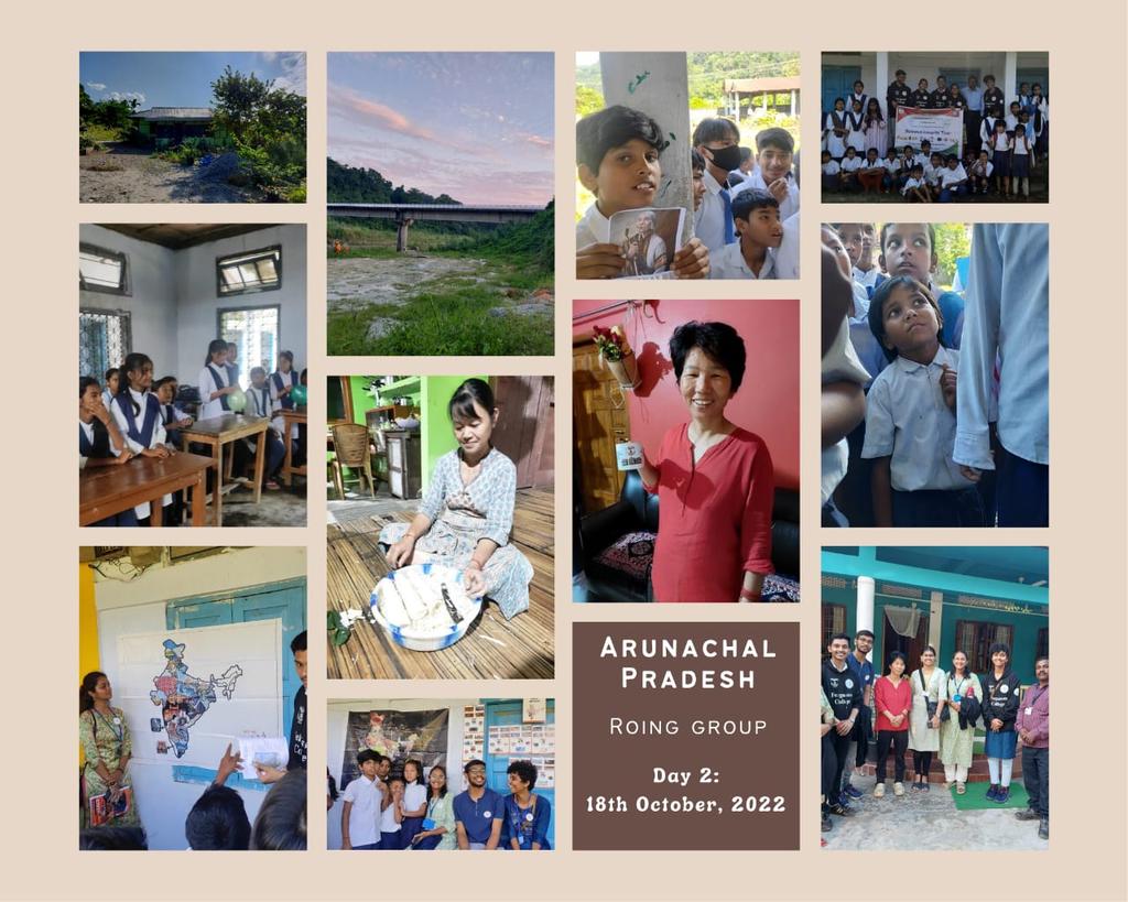 nitfergusson's tweet photo. Day 2 started with workshop in Cheta govt school. We also displayed the exhibition on "know your country"with the students. Had some language exchange.
Highlight of the day: Met Muri Linggi, second women of Northeast to summit Mt. Everest in 2018.🥳
She is an inspiration to all! https://t.co/IG0eoBsBqg