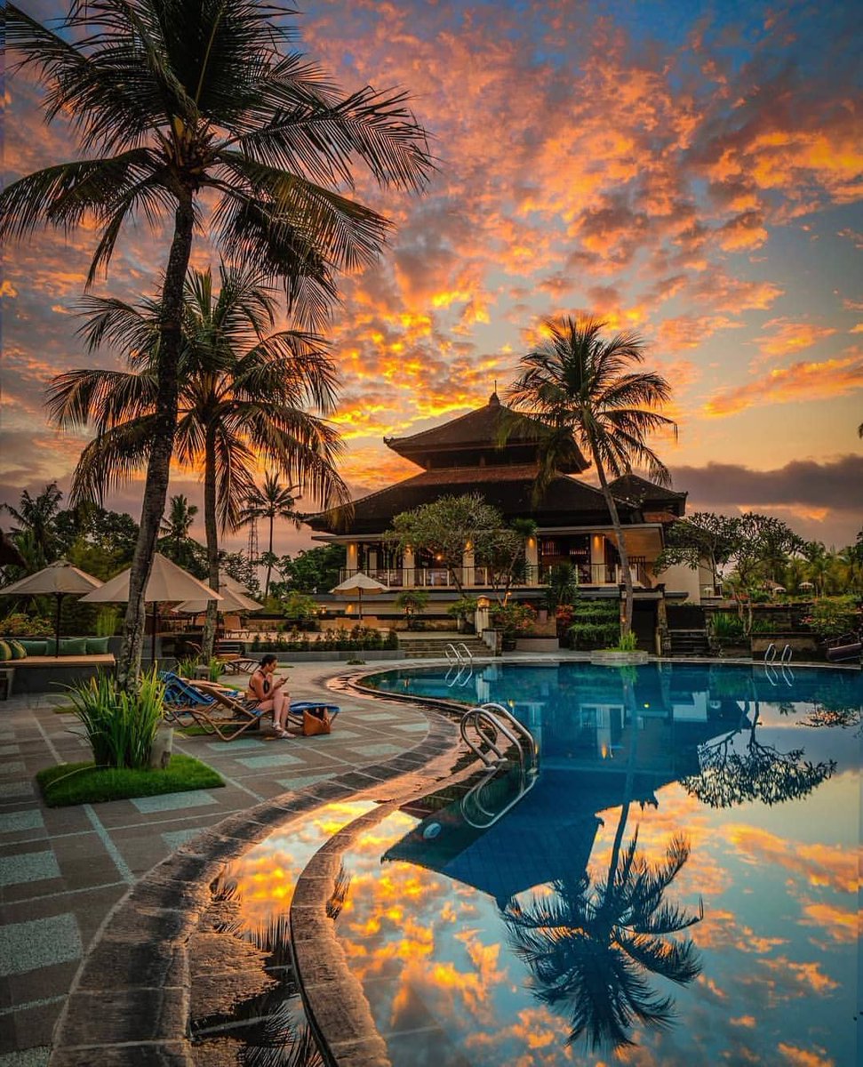 Amazing sunset in Bali.