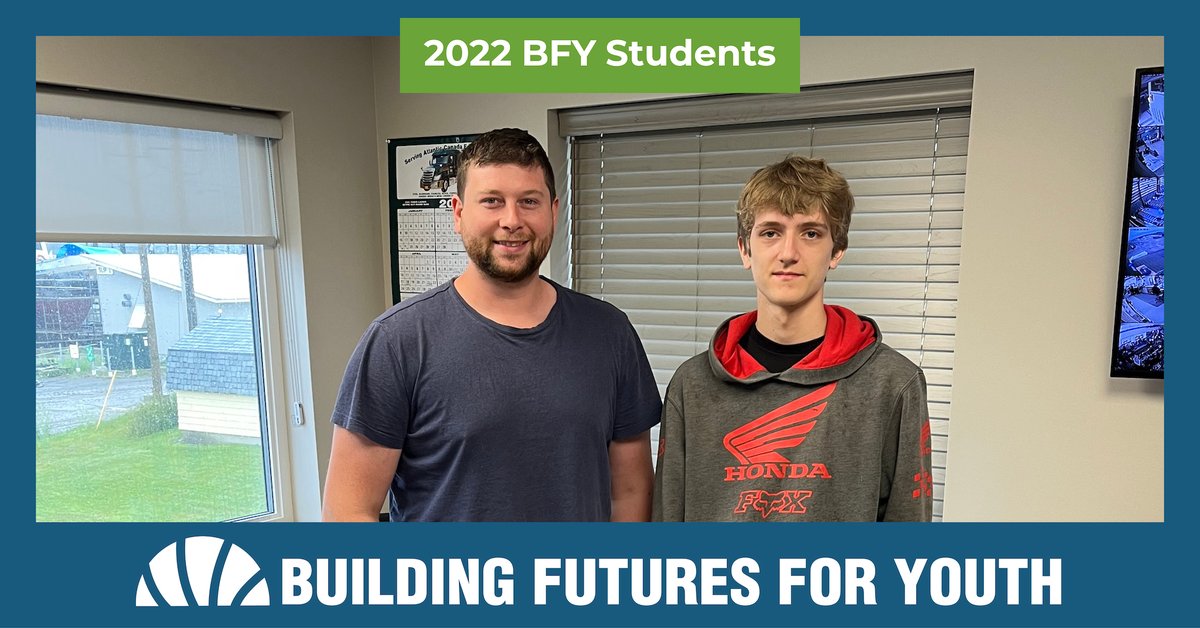 #BFYStudents // Summer placements may be over for BFY, but many thanks are owed to each of our participants, from Host Employers, to teachers, pathways consultants and — of course — our students! Pictured here is Andre with his mentor from AF Theriault.