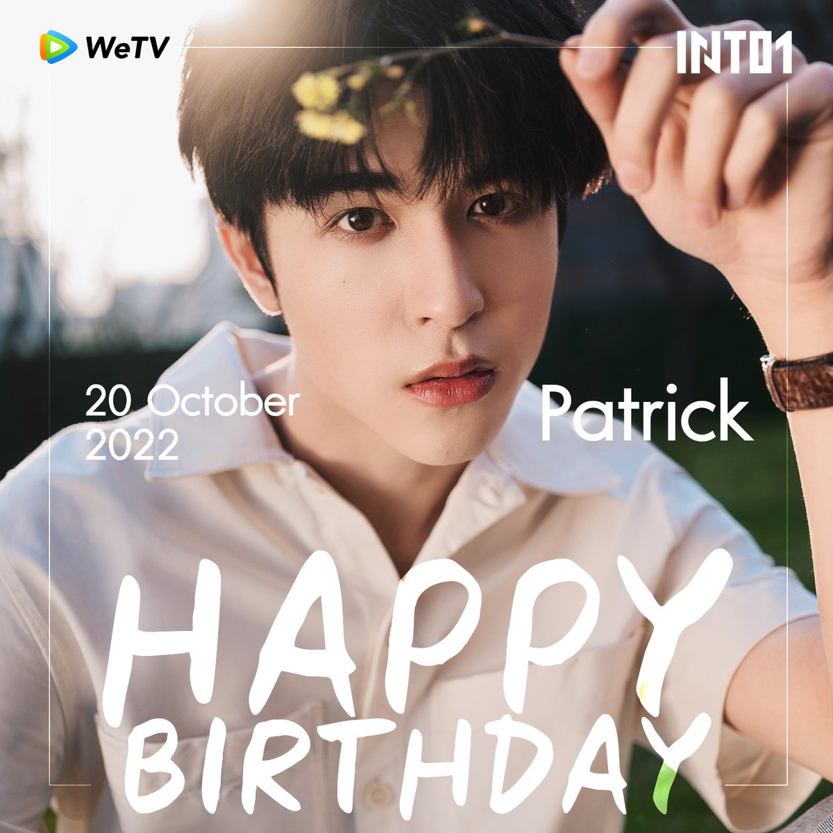 WeTVThailand's tweet photo. HAPPY BIRTHDAY PATRICK INTO1🎂
มาอวยพร #แพทริค กันน้าทุกคน❤️

🎥 รับชมผลงานของ #INTO1Patrick คลิกเลย 👉🏻 https://t.co/fiGO67EVmd

#WeTVth
#尹浩宇1020生日快乐
#Patrick19thBirthday
#INTO1 https://t.co/qYbzuQgtGb