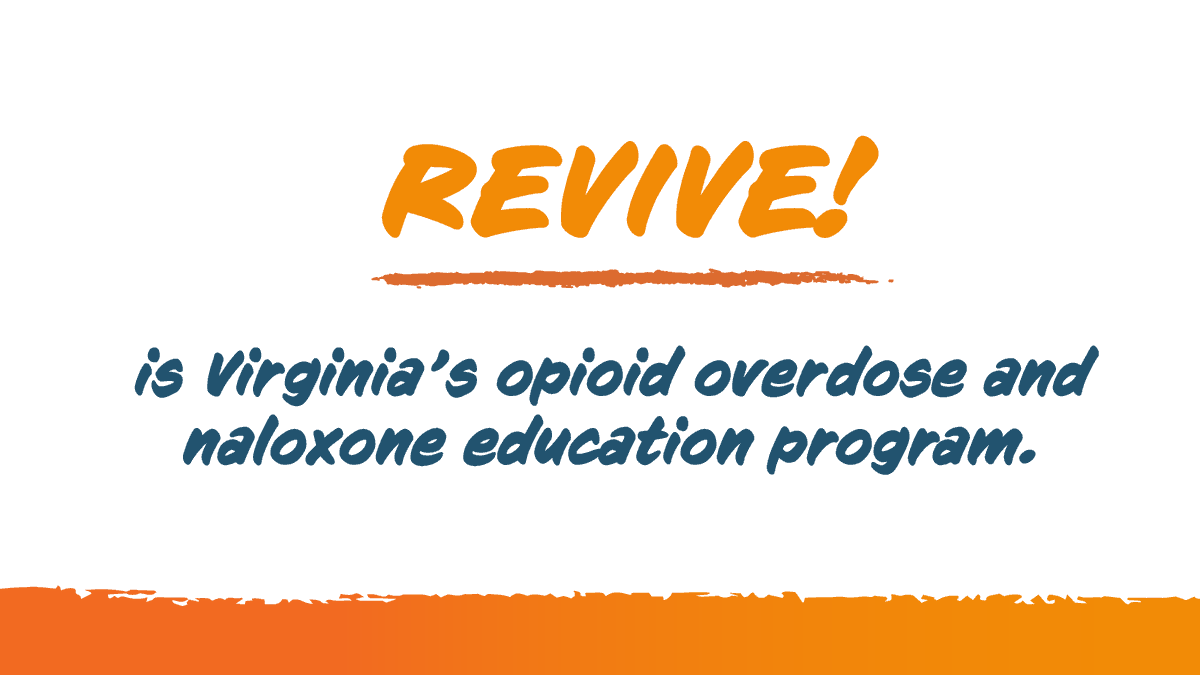 Available in person or virtually, Virginia’s REVIVE! program is now easier to take than ever. Sign up for a free training: ow.ly/eY8350EJaVt
