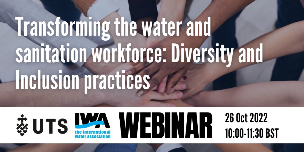 IWAHQ's tweet photo. How can we transform the #WASH sector into a more #inclusive, diverse &amp; equitable environment? Join our #freewebinar on 26 October to learn more. Experts will provide tools &amp; strategies to improve #gender and inclusion in workplaces. https://t.co/cmiUdFdd5U

@UTSEngage @UTSISF https://t.co/bsi4BbmdtL