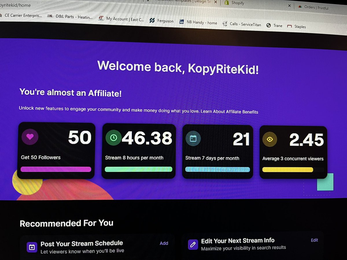 kopyritekid's tweet photo. ALMOST AFFILIATE #SmallStreamersConnect #smallstreamer #twitch #gamingcommunity #gamer https://t.co/ovDQlKqX8c