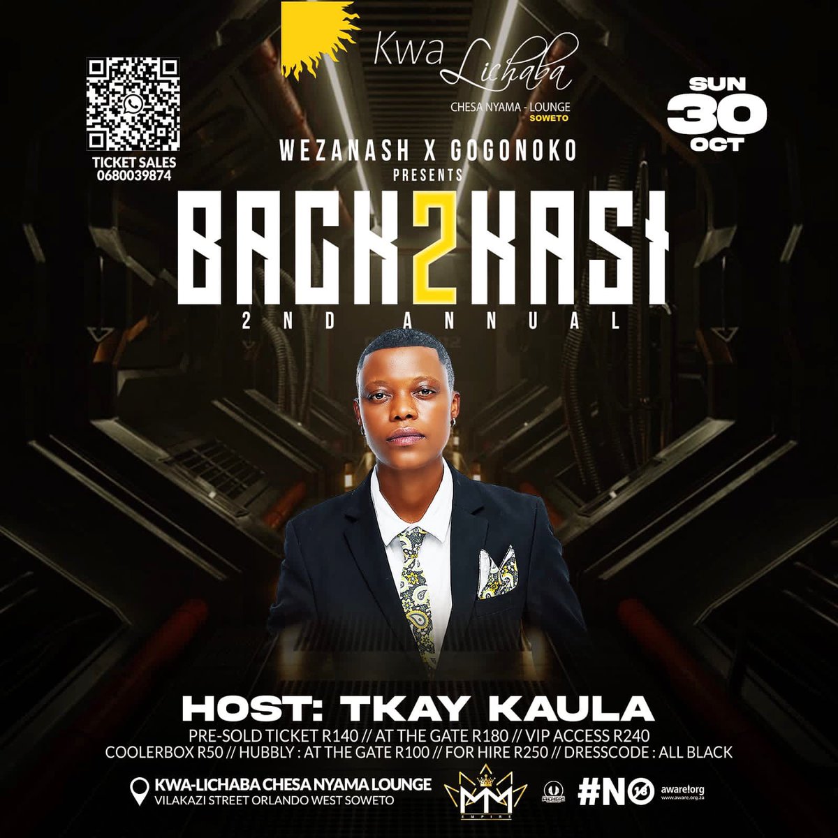 WeAreEvents_ZA's tweet photo. And we have @TKay_Kaula as your host along side, other queer 🏳️‍🌈
Kings and Queens. 

#FanoeNgidi #GogoNoko and #VusiMajola 

It’s the #2ndAnnualBack2Kasi fever on the 30th of Oct, get your tickets via whatsapp or purchase upon entrance @KwaLichaba Chesa Nyama Lounge. https://t.co/PmltvZrFv5