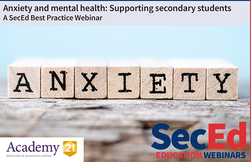 SecEd_Education's tweet photo. Webinar: How can we support students struggling with #anxiety ? SecEd's free webinar on Nov 8 will offer practical advice &amp; tips for schools/teaching staff, including responding to individual students, preventative #mentalhealth support &amp; more. Register at https://t.co/Tasi4LZkX8 https://t.co/QgYspedESe