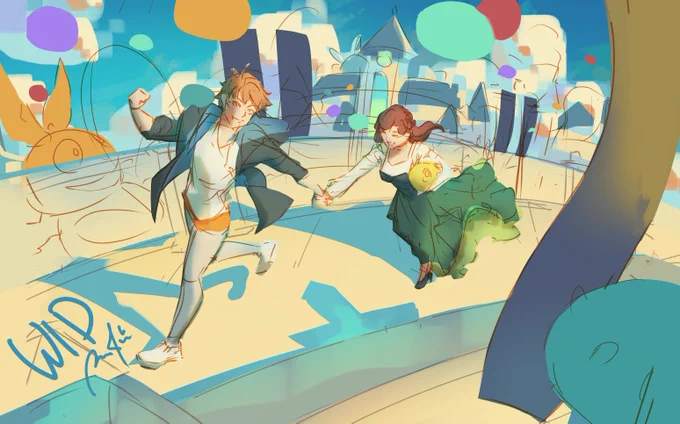  I haven't made an illustration in a while. I should try making something simple~Also  