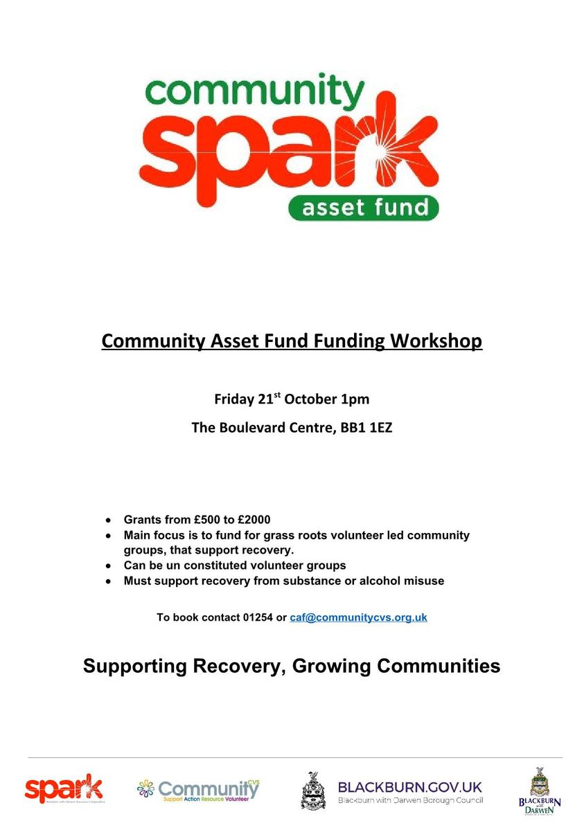 CommunityCVS's tweet photo. This Friday, folks, we're spreading the word about the awesome #CommunityAssetFund, which provides money to support recovery. Please drop us an e-mail on caf@communitycvs.org.uk if you'd like to be there. https://t.co/8mL0eyUj5w