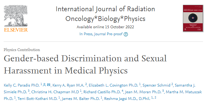 fumikochino's tweet photo. 🗣️Clear reports of sexism &amp; #genderbias in #medphys vs “reverse discrimination” ("it may be a little easier for females to succeed in our field"). How can we  improve equity in #radonc when some don't even think we have a problem? 🚨@Oncoalert @DrKCParadis
https://t.co/kbfOlIr4Gr https://t.co/Hf1iMAwL2k