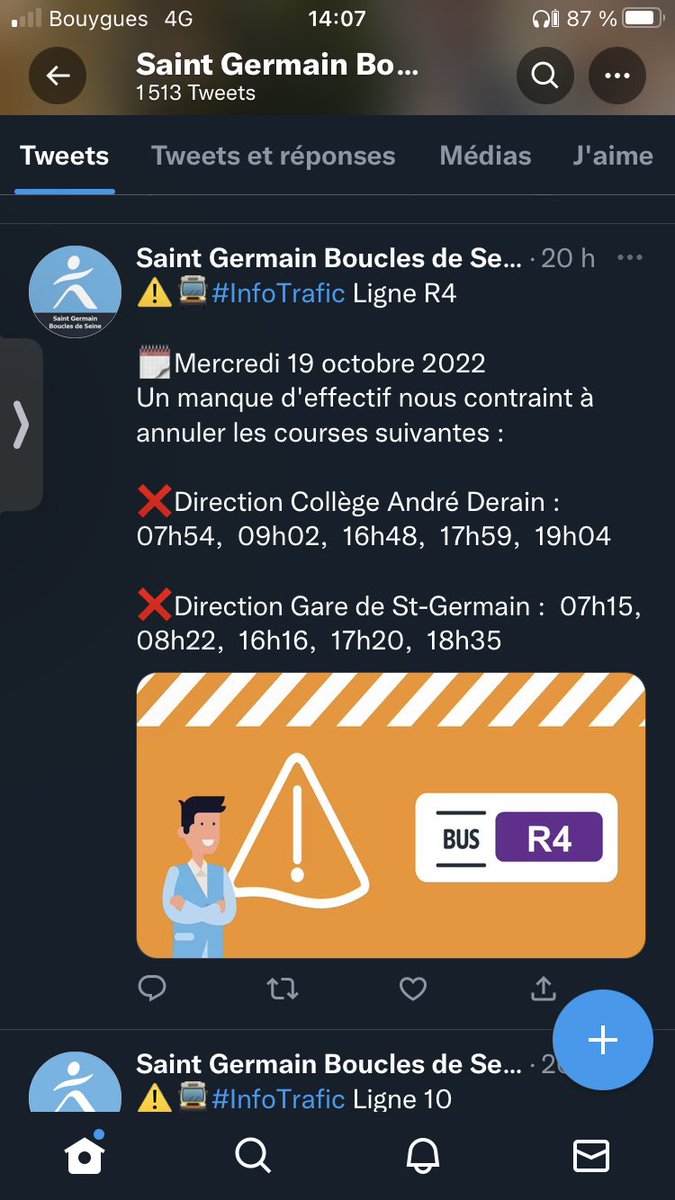 GorettiRoiss's tweet photo. @StGermain_IDFM  vous aviez annoncé les suppressions mais surprise encore un bus supprimé sans information préalable pour le bus de 14h04 du #R4
#usagerfatigue @IDFmobilites @TransdevIDF #saintgermainenlaye #chambourcy https://t.co/J6gCdFyu4j