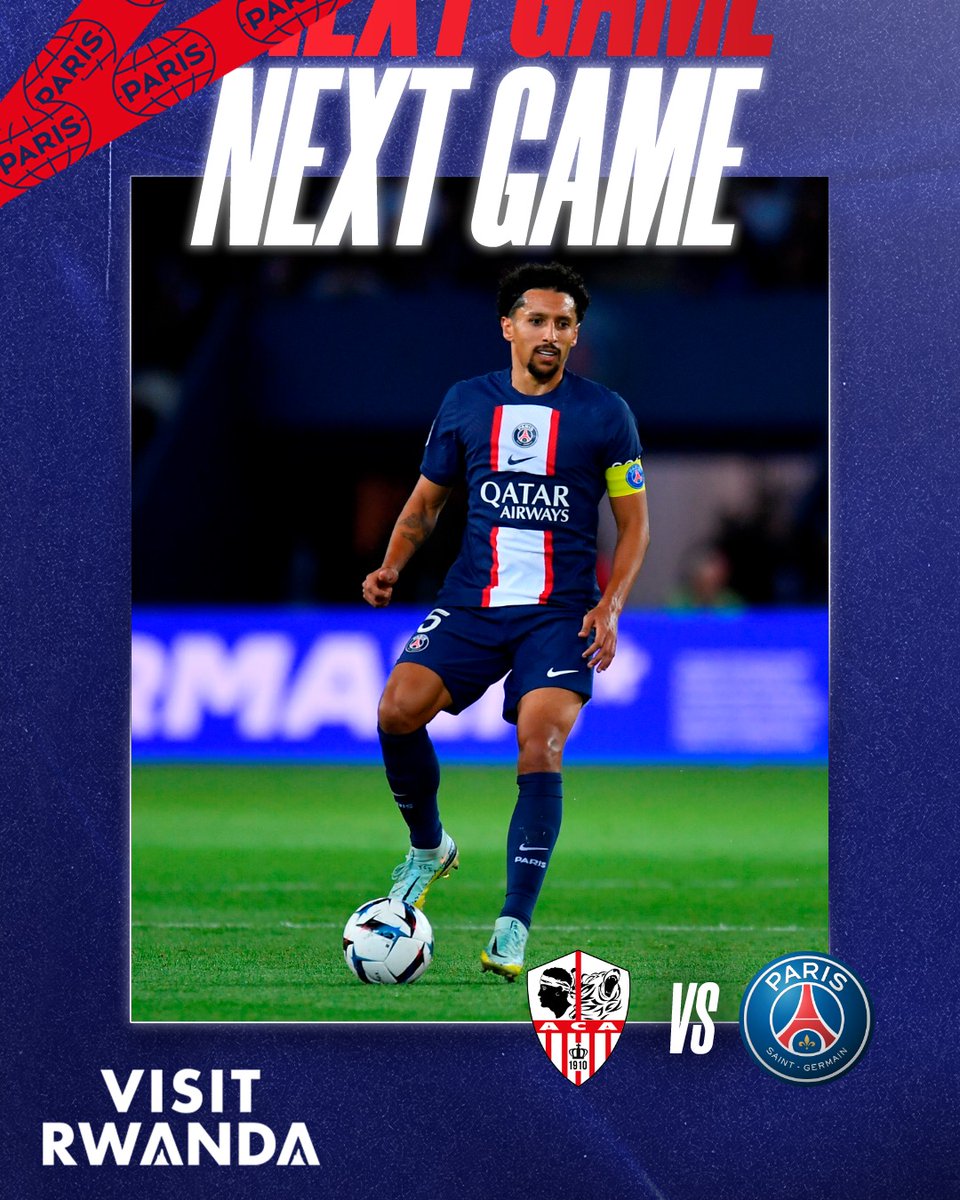 PSG_inside's tweet photo. 𝐍𝐄𝐗𝐓 𝐆𝐀𝐌𝐄
��� AC Ajaccio
🗓️ 21/10 - 21h00
🏟️ Stade François Coty
#ACAPSG I @visitrwanda_now https://t.co/fvTdJiZboq