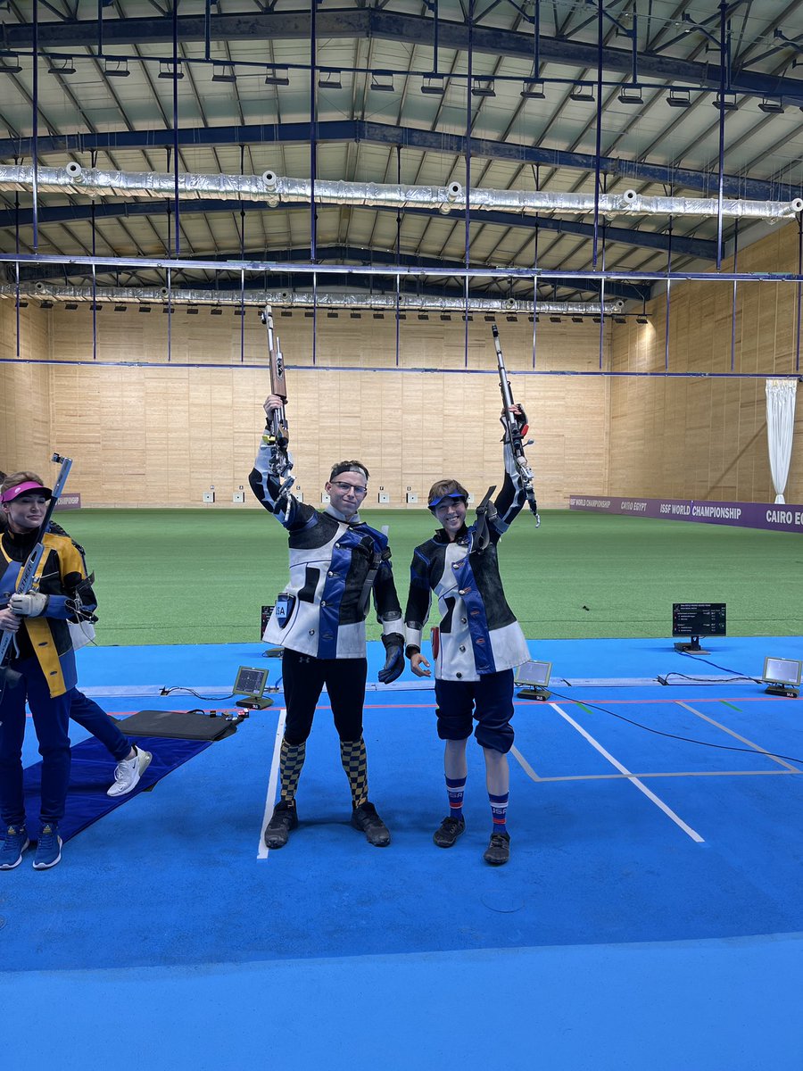 USAShooting's tweet photo. Congrats to Ivan Roe and Sagen Maddalena on becoming the Mixed Team Prone WORLD CHAMPIONS!๐บ๐ธ
#USASWorlds #TeamUSA https://t.co/IK0c6XiNGO