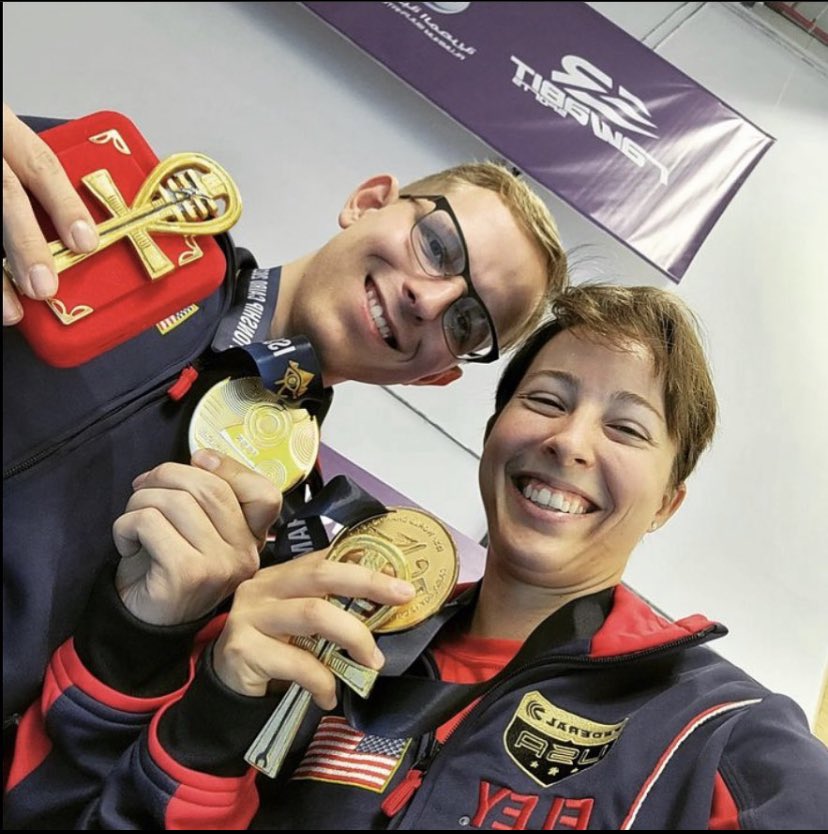 USAShooting's tweet photo. Congrats to Ivan Roe and Sagen Maddalena on becoming the Mixed Team Prone WORLD CHAMPIONS!๐บ๐ธ
#USASWorlds #TeamUSA https://t.co/IK0c6XiNGO
